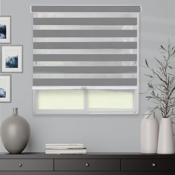 CHICOLOGY Zebra Blinds, Roller Window Shades, Blinds for Windows, Roller Shades for Windows, Window Shades for Home, Window Shades, Pull Down Shades for Windows, 46" W X 72" H, B