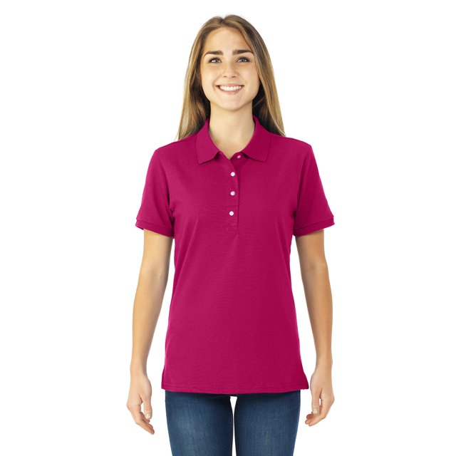 Jerzees SpotShield T-Shirt de Sport à Manches Courtes pour Femmes, 2TG, Rose Cyber