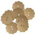 thumbnail image 1 of Mibo 8pcs Nylon Resin - Daisy Shape - Festive Holiday Button - 36L(22mm) - 2 Hole - Gold Glitter, 1 of 4