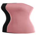 thumbnail image 1 of CHUANK Haut Bandeau Long Tube Basique Uni Extensible en Coton pour Femmes, Lot de 2, 1 of 5