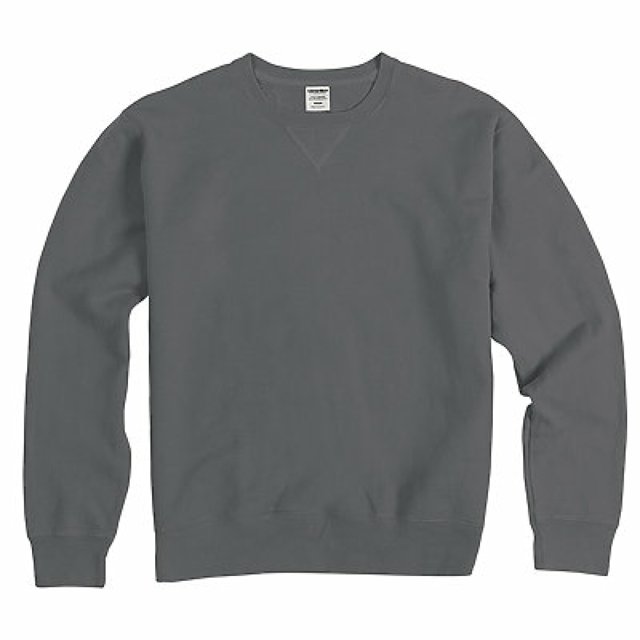 Hanes Mens Big ComfortWash Garment Dyed Fleece Sweatshirt, S, Concrete Gray