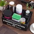 thumbnail image 3 of S'Mores Station Farmhouse S'Mores Bar Holder with Handles S'Mores Caddy Accessories Organizer Smores Supplies Container Box Serving Tray for S'Mores Maker Box Supplies Kit 11.3x4.3Inch, 3 of 9