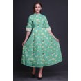 thumbnail image 2 of Bimba Robe-Chemise Mi-Mollet pour Femmes à Manches Roulées à Imprimé Floral Boutonnée - Grand, 2 of 5