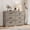 Wood Grain Dead Wood Ash, variant on BeesClover 6 Drawer Double Dresser, 47" Wide Dresser TV Stand, Modern Chest of Drawers for Bedroom, Large Storage Space Organizer Cabinet with Metal Handle for Living Room Hallway
