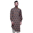 thumbnail image 2 of Atasi Kurta Traditionnel en Rayonne Imprimée à Col Mandarin pour Hommes Chemise Décontractée, 2 of 6