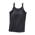 thumbnail image 2 of LSLJS Women's Solid Color Chest Cushion Exposed Navel Camisole with Blouse, Womens Camisole Tank Tops, 2 of 6