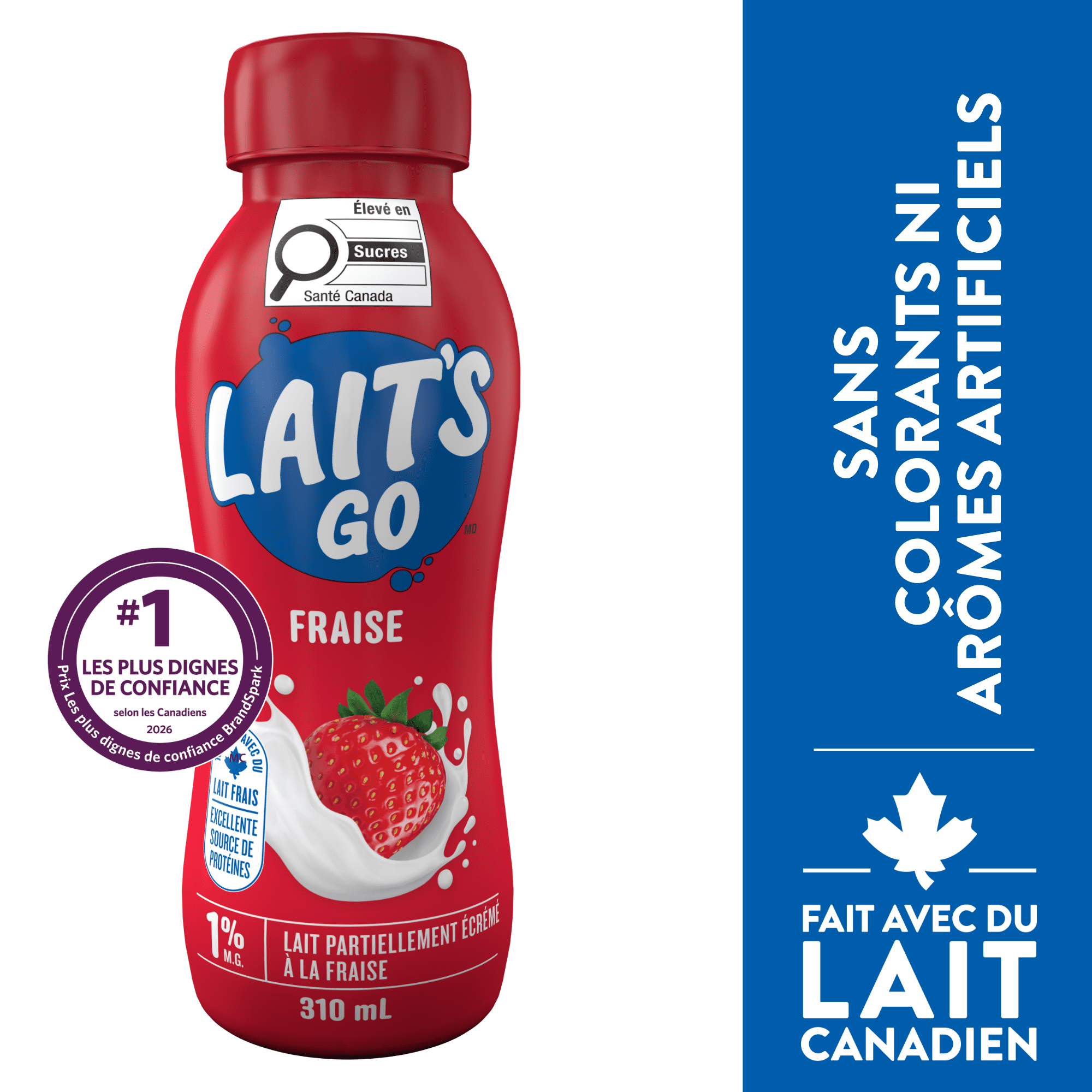 Milk2Go 1% Strawberry Partly Skimmed Milk
