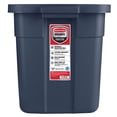 thumbnail image 3 of Rubbermaid 18 Gallon Stackable Storage Container, Dark Indigo Metallic, 6 Pack, 3 of 8