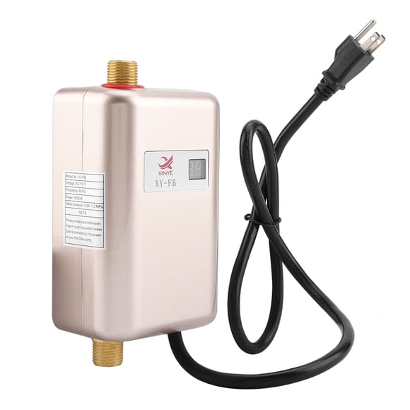 WALFRONT 110V 3000W Mini Electric Tankless Instant Hot Water Heater Bathroom Kitchen Washing US, Water Heating, Hot Water Heater