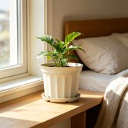 Iumwxz Ceramic Planter ,Ceramic Planter Pot ,,Flower Pots for Indoor Plants,Breathable Root Controlling Flower Pot for Green Plants Succulentss and Home Decor Yellow