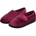 thumbnail image 1 of Silverts Women Extra Wide Easy Closure Jewel Slippers, 7, Rose, 1 of 2