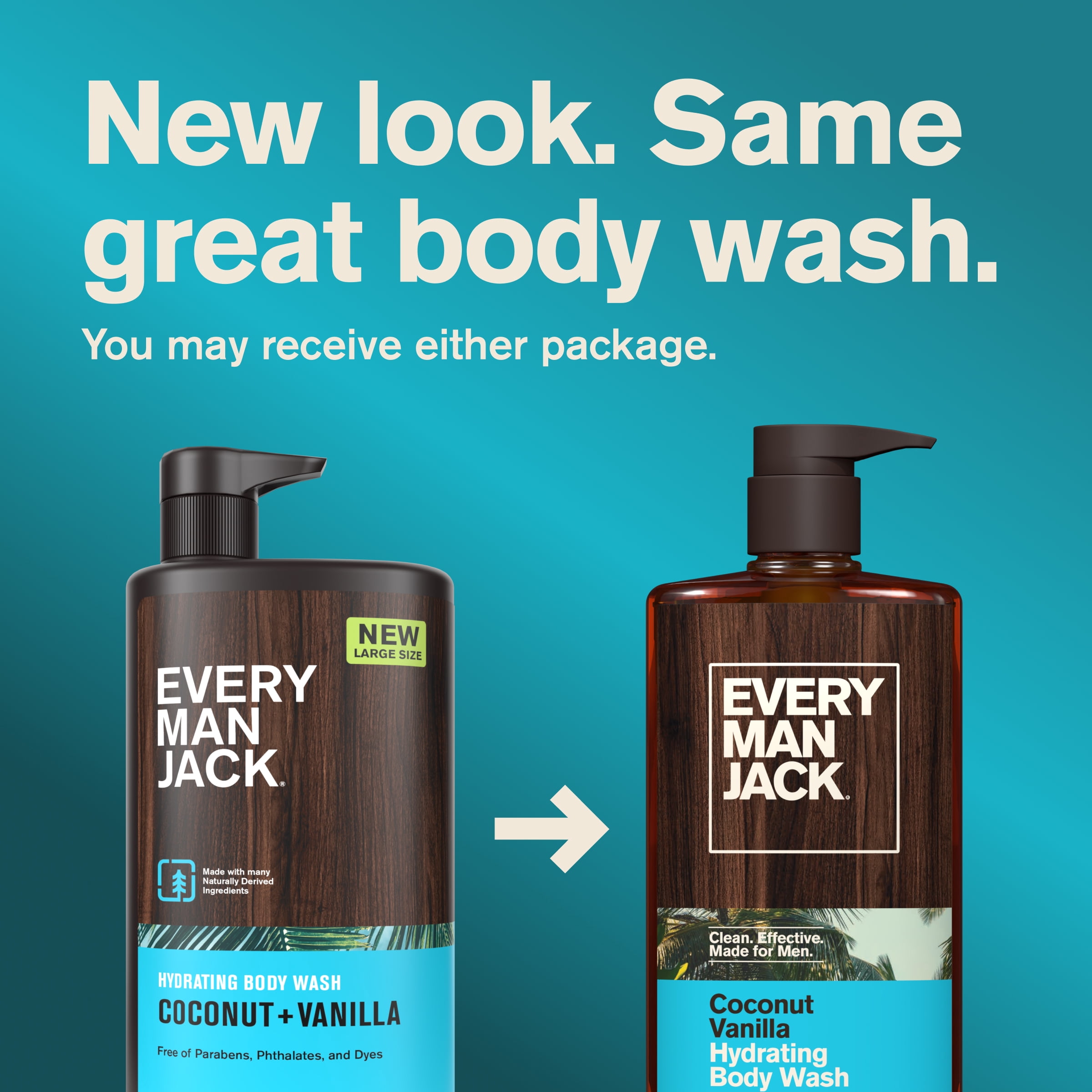 Every Man Jack Nettoyant pour le corps - noix de coco + vanille 500mL