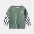 thumbnail image 1 of T-shirt Vert à Manches Longues Imprimé pour Filles, T-Shirt à Col Rond en Coton pour Garçons, Mode Garçons 5-6 Ans, 1 of 7