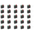 thumbnail image 2 of 100Pcs LED Plastic Holder Dual‑Hole Black Square 90 Degree Curved Base with Red Green Light 3mm, 2 of 14
