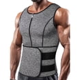 thumbnail image 1 of Neoprene Sauna Suit for Men Zipper Waist Trainer Vest Tank, 1 of 8