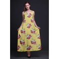 thumbnail image 3 of Bimba Robe Longue Décontractée en Rayonne à Fleurs pour Femme à Bretelles Spaghetti, Maxi d'Été, Robe Soleil - Xxx-Grand, 3 of 5
