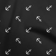 thumbnail image 1 of oneOone Coton Cambric Tissu Noir Ancre Nautique Tissu pour Robe Tissu Imprimé Tissu au Mètre 42 Pouces de Large, 1 of 4