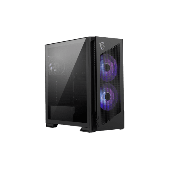 MSI MPG Velox 300R Airflow PZ - Mid-Tower Gaming PC Case - Tempered Glass Side Panel - 2 x 160 mm Dual Layer Blades Fans - Liquid Cooling Support up to 360mm Radiator - Mesh Panel for Airflow