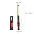 thumbnail image 3 of 700 Lumens COB Rechargeable Work Light with Magnetic Base, 360° Rotating Head, Foldable Design, 2000mAh Battery, IPX4 Waterproof, Portable LED Lamp with Hook for Car Repair, Workshop, 3 of 9