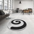 thumbnail image 4 of Ahgly Company Tapis d'Intérieur Rectangulaire Transitionnel Gris Loup Gris Lavable à la Machine, 2 Pieds x 3 Pieds, 4 of 7