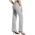 thumbnail image 4 of Soki Dress Pants Women Work Business Pants Tummy Control Office Straight Leg Trousers High Waisted Ladies Slacks, 4 of 8