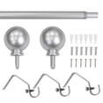 thumbnail image 4 of Mainstays 1/2” Nickel Ball Adjustable Curtain Rod, 48”-84”, 4 of 4