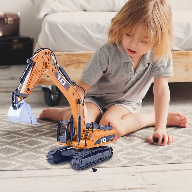 Children's Gift Box, Alloy Engineering Truck, Excavator, Lighting Model, Children's Toy Car