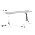 thumbnail image 2 of Flash Furniture Granite White Plastic Folding Training Table, 2 of 9