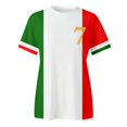 thumbnail image 4 of WEIYLL T-Shirt Women European Cup Italy Printed Patchwork Grey Tee Sizes S, 4 of 4