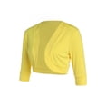 thumbnail image 4 of Gupgi Women Shrug Cardigan Open Front Solid Color Bolero Jacket Cropped Coat, 4 of 7