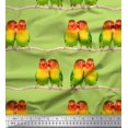 thumbnail image 1 of Soimoi Poly Georgette Fabric Branch & Colorful Parrot Bird Decor Fabric Printed Yard 42 Inch Wide, 1 of 3