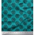thumbnail image 1 of Soimoi Rayon Fabric Dot & Snowflake Artistic Fabric Prints By Yard 42 Inch Wide, 1 of 3