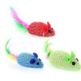thumbnail image 3 of 2PCS Christmas Mouse Cat Toy Lifelike Fake Feather Cat Toy Pet Cat Mouse Toy, 3 of 10