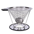 thumbnail image 1 of Reusable Coffee Filter Stainless Steel Holder Metal Mesh Funnel Baskets Brew Drip Coffee Filters Dripper Drip Coffee Filter Cup, 1 of 4