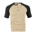 thumbnail image 3 of Mens Basketball Shirts Summer Breathable Henley Shirts Color Blocked Loose Fit Athletic Top Button Up Basic T-Shirts ,S-3XL, 3 of 7