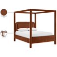thumbnail image 2 of Bowery Hill Contemporary Cognac Velvet Upholstered Queen Bed, 2 of 11