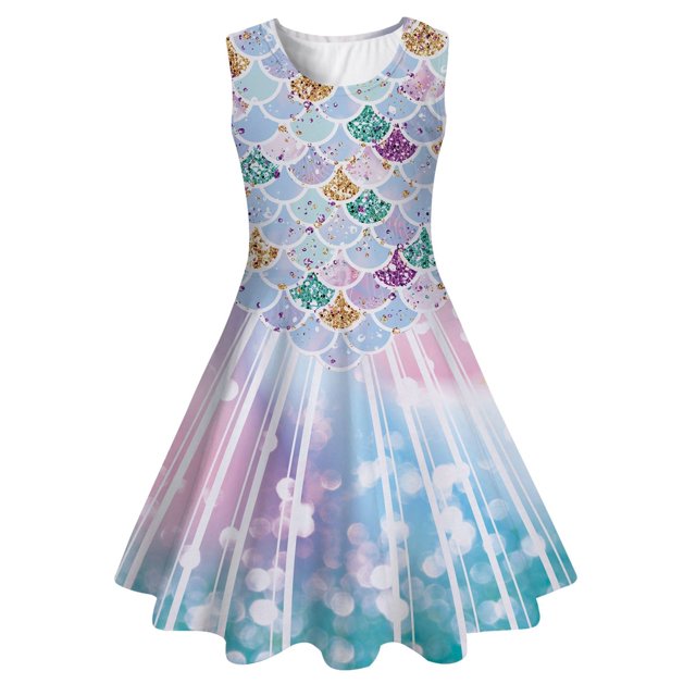 HAJGJP Robe d'Été pour Fille Robe d'Été Sans Manches pour Filles pour Usage Quotidien et Fêtes Rouge, 4-5 Ans