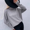 thumbnail image 4 of Yuyuzo Womens Sweater Long Sleeve Pullover Turtleneck Tops with Button Cuff Winter Fall Casual Solid Color Sweaters, 4 of 6