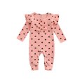 thumbnail image 1 of Kmbangi Barboteuse de la Saint-Valentin pour Bébés Filles Imprimé Cœur Manches Longues, 1 of 8