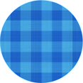 thumbnail image 1 of Ahgly Company Tapis d'Intérieur Ronds Transitionnels Bleus Lavables à la Machine, 3 Pieds Rond, 1 of 7