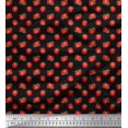 thumbnail image 1 of Soimoi Black Rayon Fabric Tomato Vegetable Print Sewing Fabric Yard 56 Inch Wide, 1 of 3