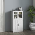 thumbnail image 2 of HOMCOM Armoire de Rangement de Cuisine avec Étagères à 4 Niveaux, Tablettes Ajustables, 2 of 10