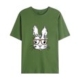 thumbnail image 1 of EGNMCR T-Shirts pour Homme Hommes Décontracté Mode Col Rond Chandail à Enfiler T-Shirt Imprimé de Pâques Manches Courtes Hauts Cadeaux pour Hommes, 1 of 3
