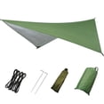 thumbnail image 2 of Bâche de Tente Durable 230 cm Imperméable Bâche de Pluie pour Hamac Camping Randonnée Auvent Vert, 2 of 8