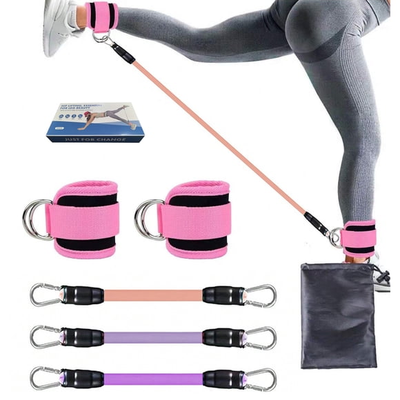 GOGO Ankle Resistance Bands with Padded Cuffs, Glute Kickback Straps for Workout Training