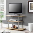 thumbnail image 3 of Convenience Concepts Designs2Go 32" Three-Tier TV Stand in Light Oak Wood Finish, 3 of 3