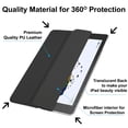 thumbnail image 4 of DuraSafe Cases for iPad PRO 12.9 Inch 1st Gen [ Pro 12.9 2015 1 Gen ] ML0H2LL/A ML0G2LL/A ML0N2LL/A ML0Q2LL/A ML0R2LL/A Ultra Slim Smart Auto Sleep / Wake PC Cover - Black, 4 of 6