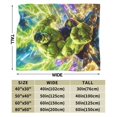 thumbnail image 3 of Ultra Soft Throw Plush Green Hulk Bedding Fleece Blanket for Sofa Bed Travel 50"x40", 3 of 8