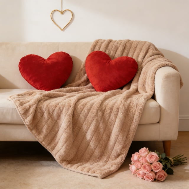 Double Layer Raschel Fleece Blanket | Soft, Thick & Warm for Bed, Sofa & Lounging