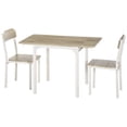 thumbnail image 1 of HOMCOM Foldable Dining Table Set for 2, Kitchen Table with 2 Chairs, 1 of 10